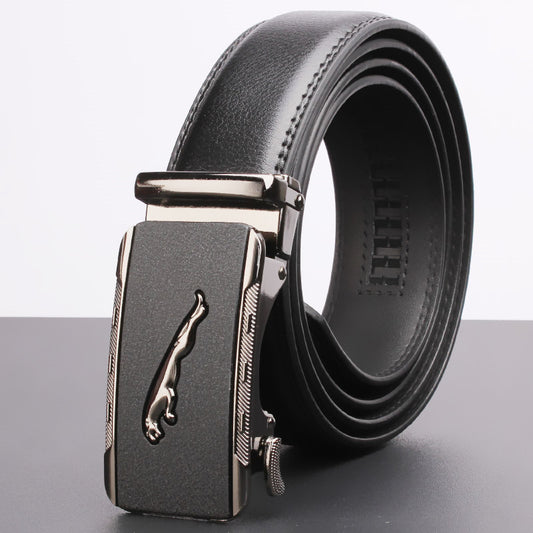 Men’s Genuine Leather Belt Automatic Buckle Stylish & Durable