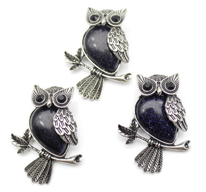 Buy DIY Alloy Owl Brooch with Crystals Stylish Pin Online