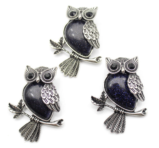 Buy DIY Alloy Owl Brooch with Crystals Stylish Pin Online