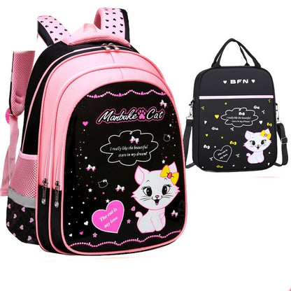 Kids School Cute Cat Print Backpack Fun & Stylish School Bag