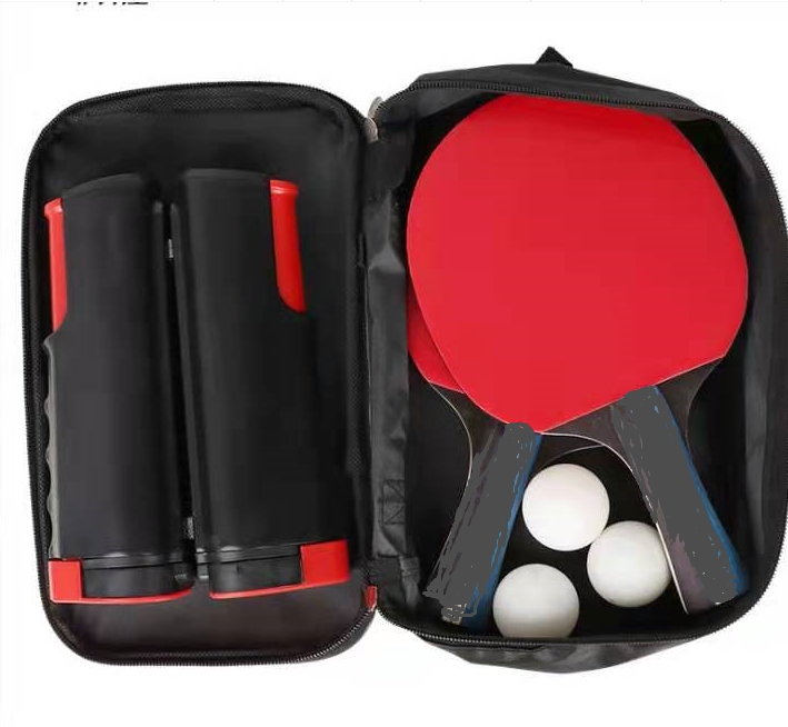 Table Tennis Racket Set with Net Stand for Family Fun Play