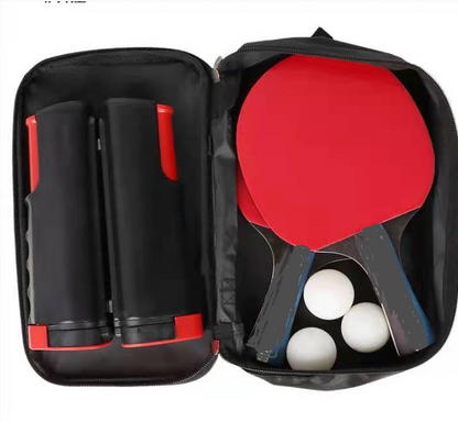 Table Tennis Racket Set with Net Stand for Family Fun Play