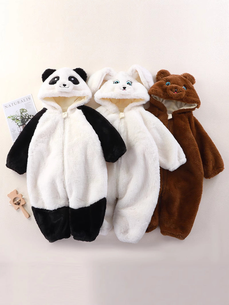 Baby Animal Plush Jumpsuit for Autumn and Winter