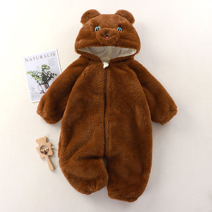 Baby Animal Plush Jumpsuit for Autumn and Winter