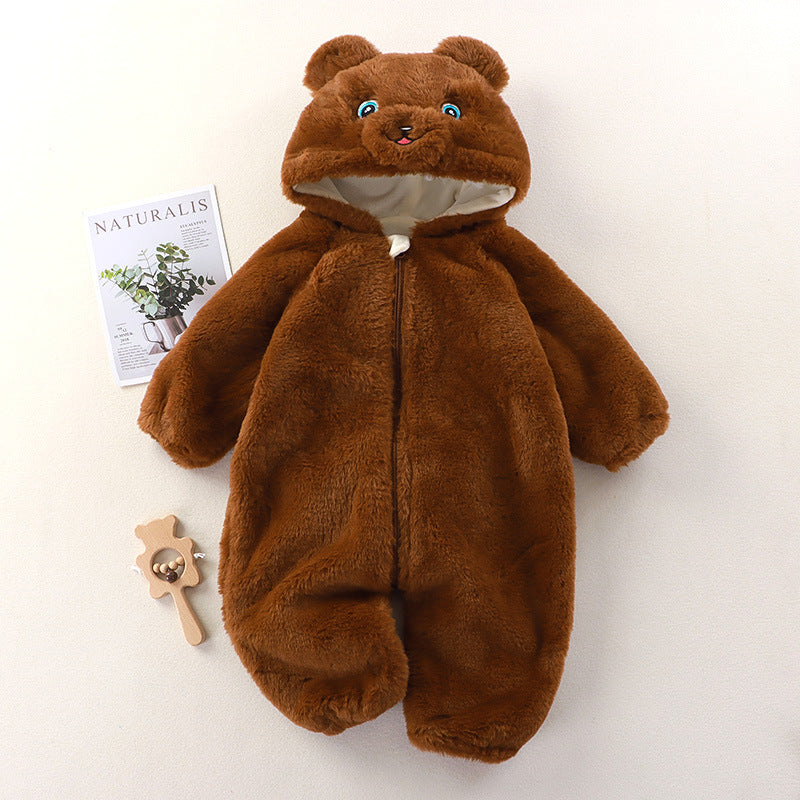 Baby Animal Plush Jumpsuit for Autumn and Winter