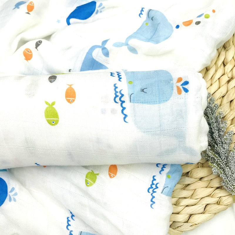 Baby Bamboo Fiber Swaddle Blanket Towel
