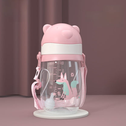 Baby Bottle with Straw Handle Wide Mouth