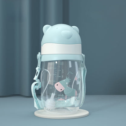 Baby Bottle with Straw Handle Wide Mouth