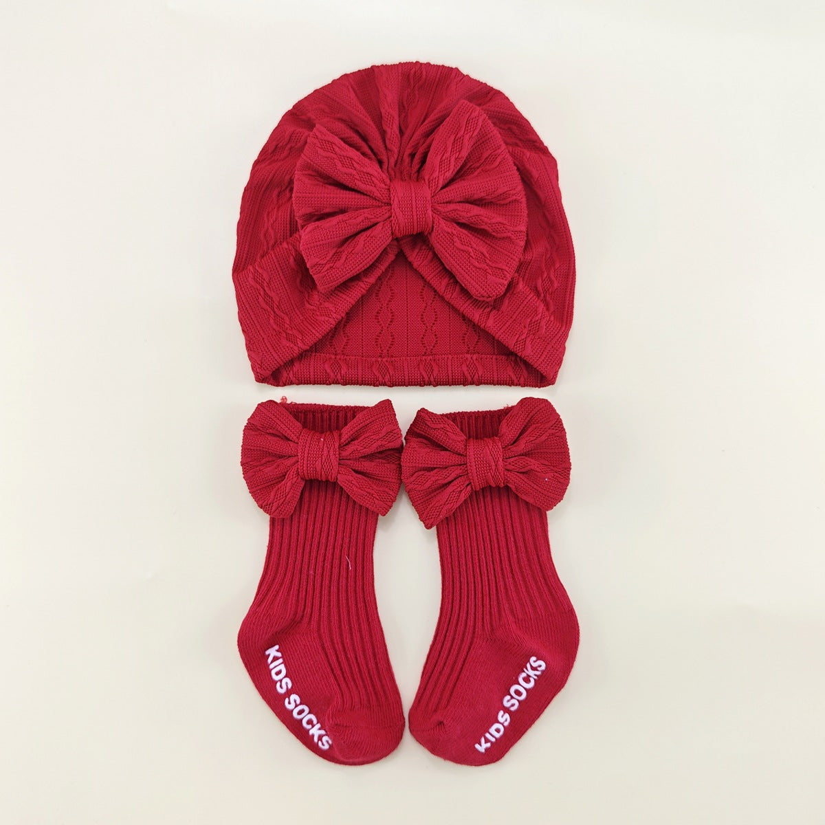 Baby Bow Hat and Socks Set