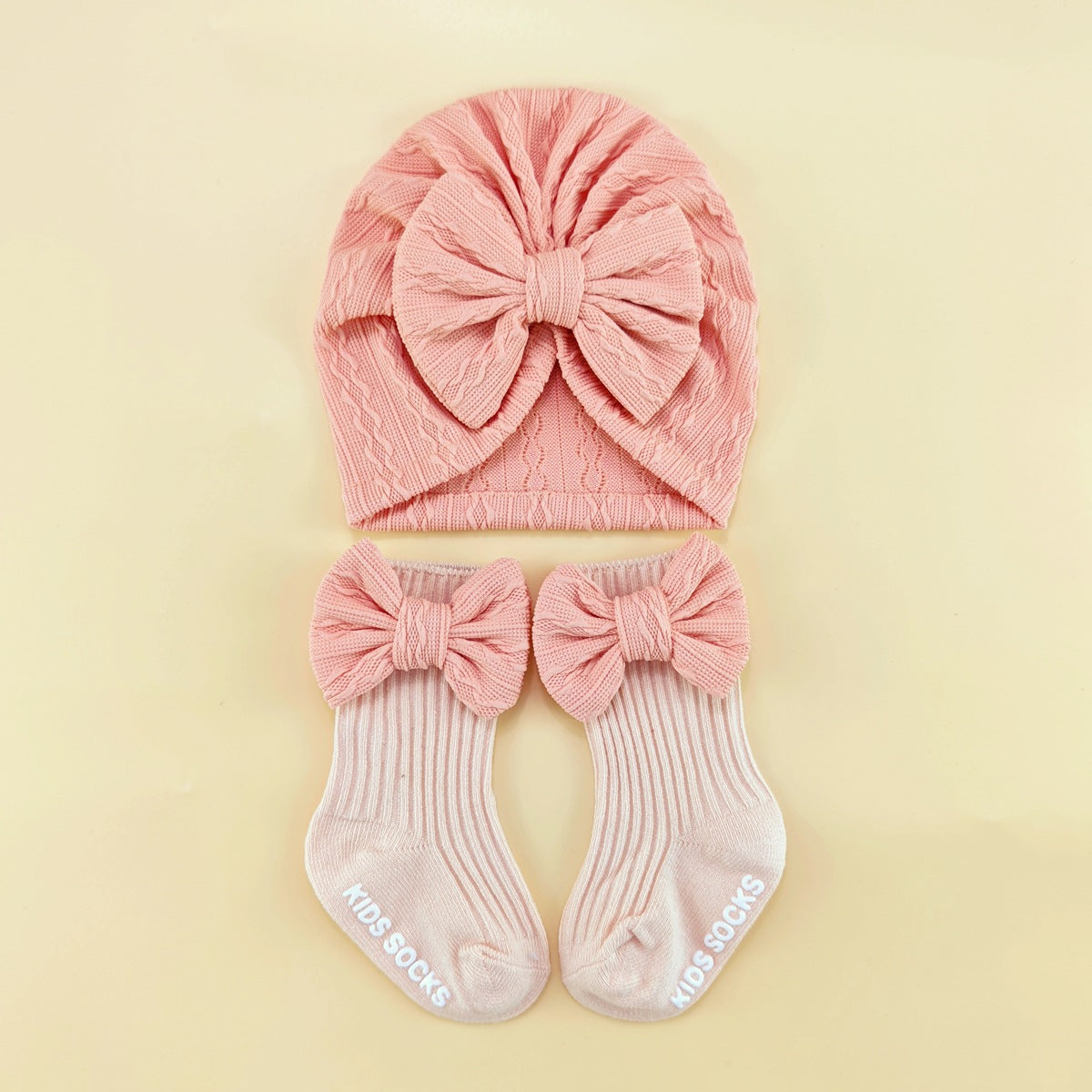 Baby Bow Hat and Socks Set