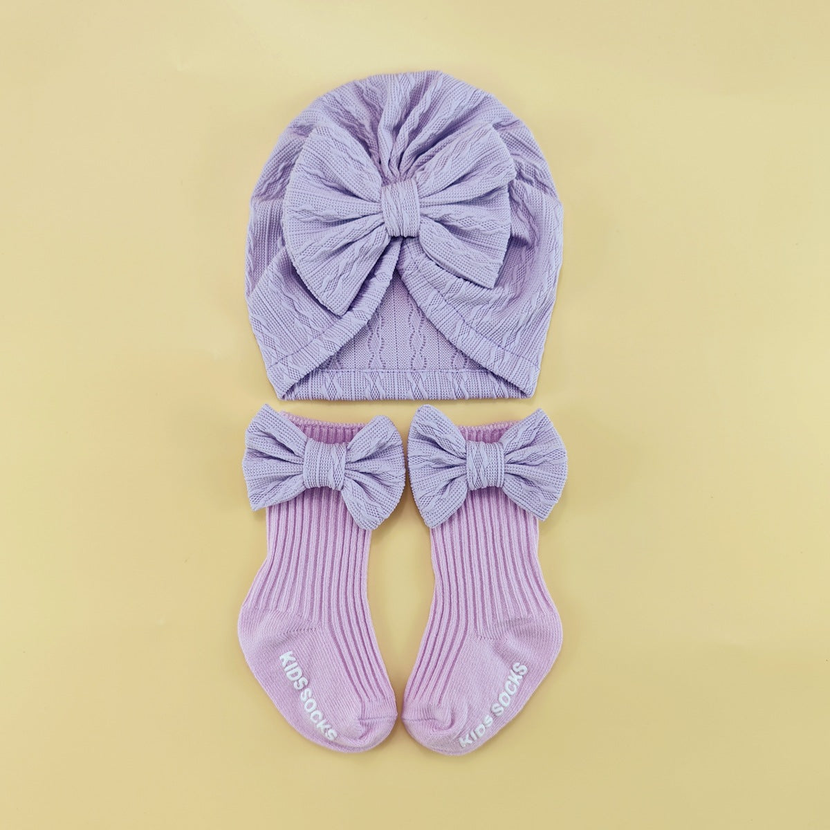 Baby Bow Hat and Socks Set