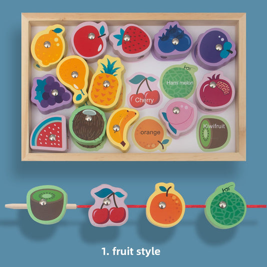 Baby children's magnetic fishing bead string