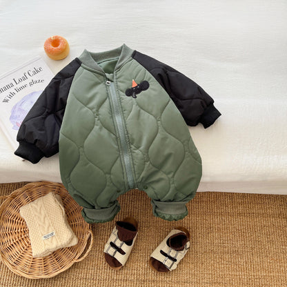 Baby clothes color-blocked bodysuit