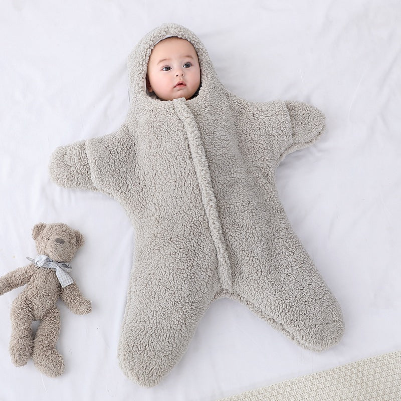 Baby Coated Sleeping Bag Swaddle Wrap for Newborns