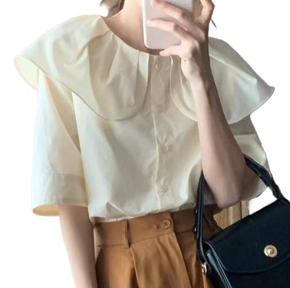 Baby collar loose and versatile shirt