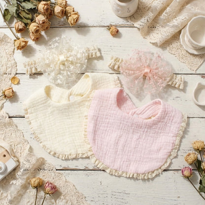 Baby Cotton Bib and Headband Set