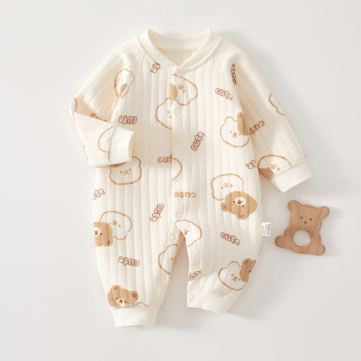 Baby Cotton-padded Jumpsuit Long Sleeve Romper