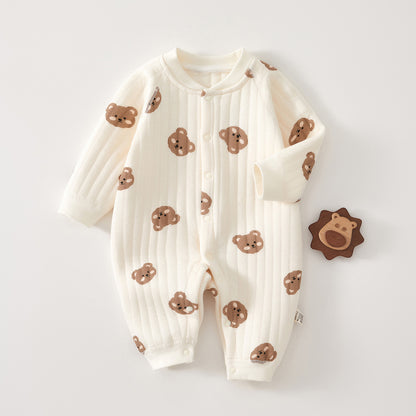 Baby Cotton-padded Jumpsuit Long Sleeve Romper