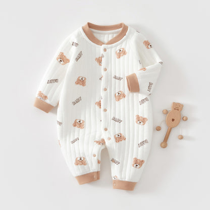 Baby Cotton-padded Jumpsuit Long Sleeve Romper