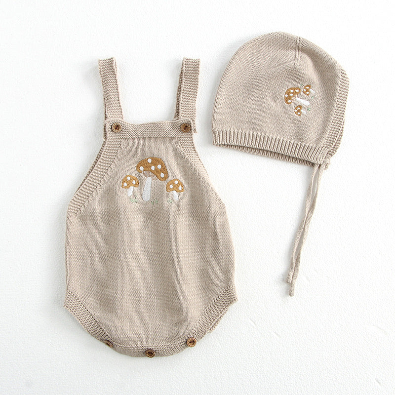 Baby Cotton Romper with Detachable Hood