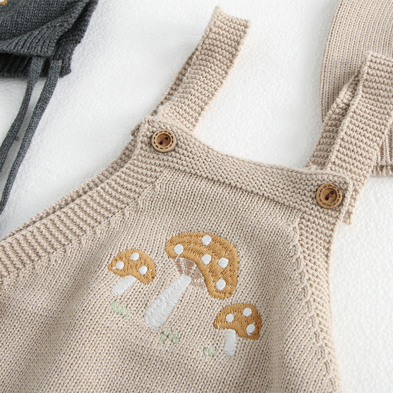 Baby Cotton Romper with Detachable Hood
