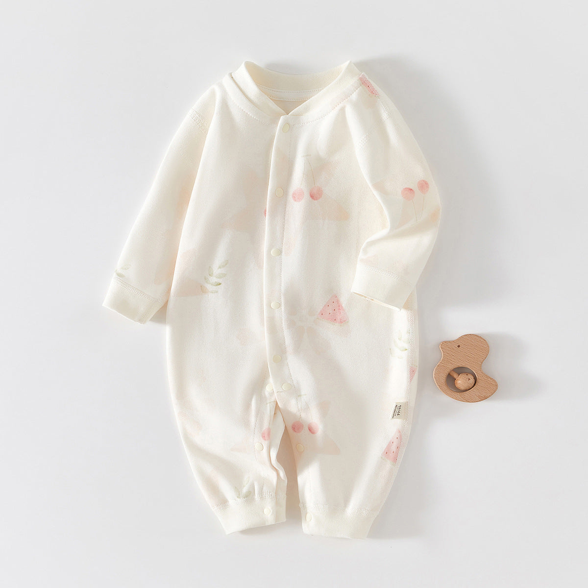 Baby cotton unlined long-sleeved pajamas