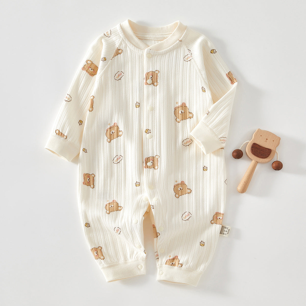 Baby cotton unlined long-sleeved pajamas