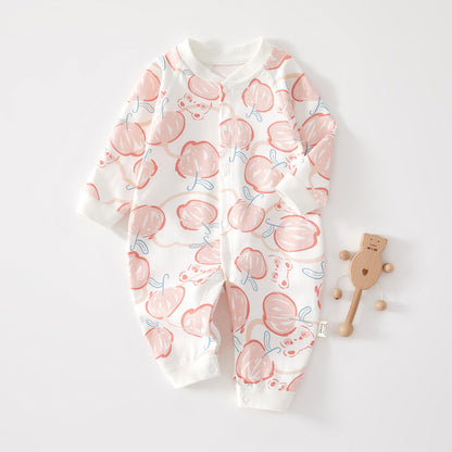 Baby cotton unlined long-sleeved pajamas