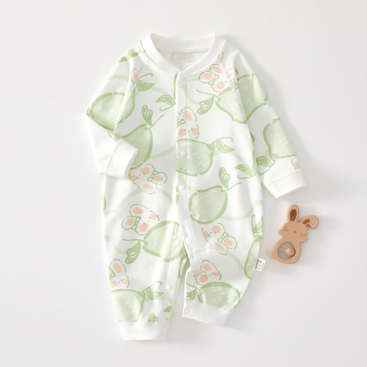 Baby cotton unlined long-sleeved pajamas
