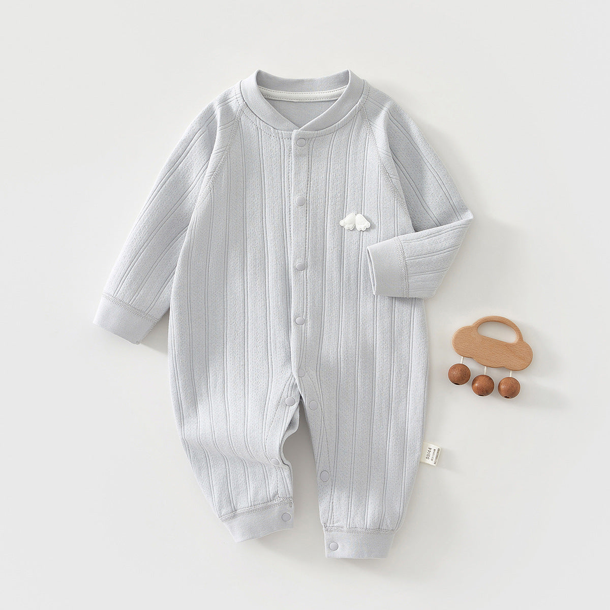Baby cotton unlined long-sleeved pajamas