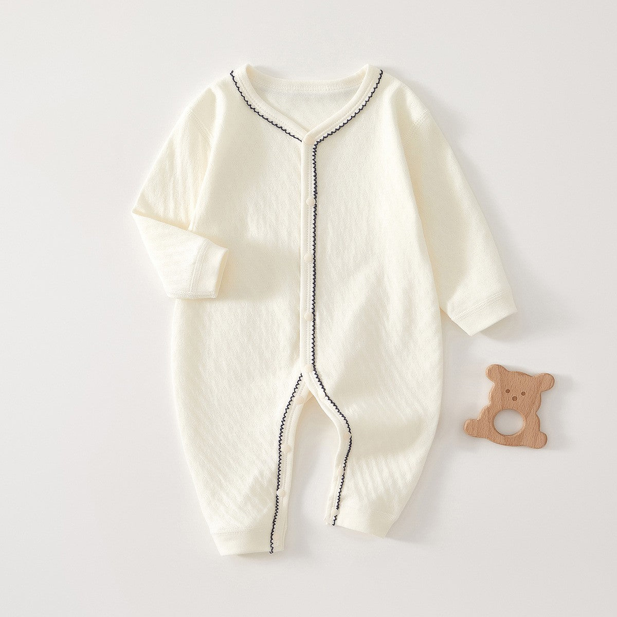 Baby cotton unlined long-sleeved pajamas