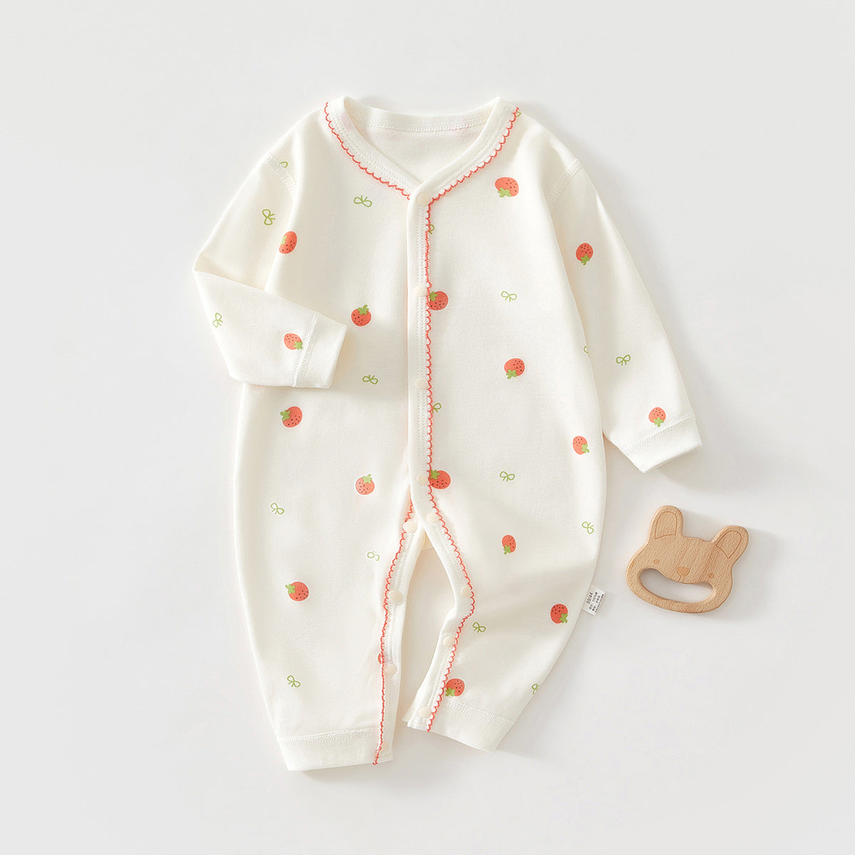 Baby cotton unlined long-sleeved pajamas