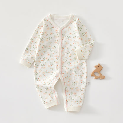 Baby cotton unlined long-sleeved pajamas