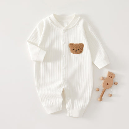 Baby cotton unlined long-sleeved pajamas