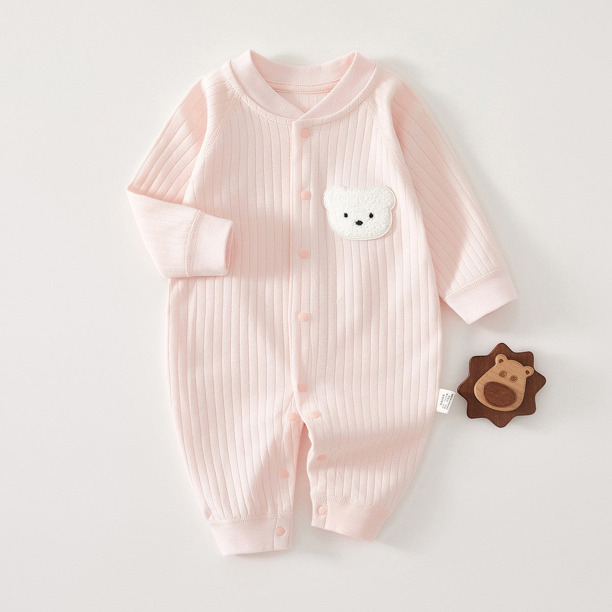 Baby cotton unlined long-sleeved pajamas