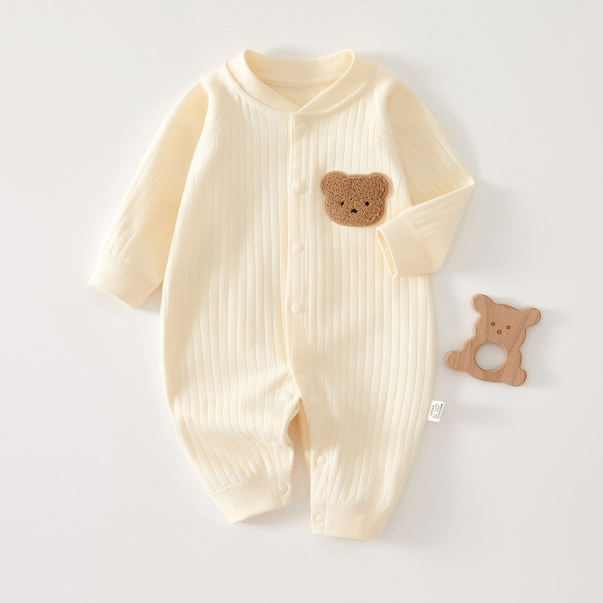 Baby cotton unlined long-sleeved pajamas