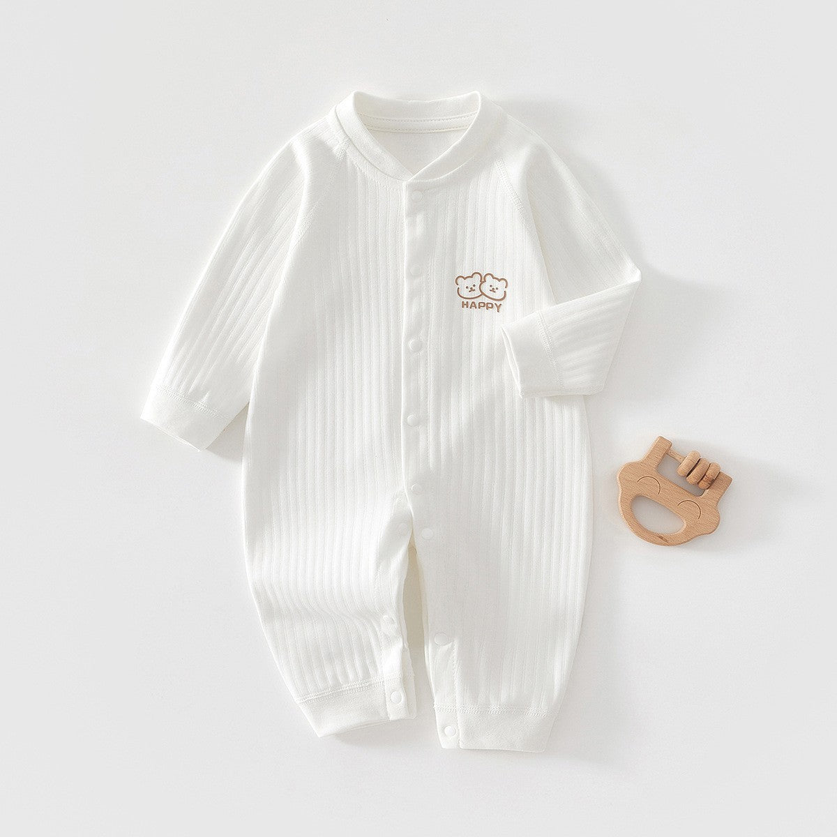 Baby cotton unlined long-sleeved pajamas