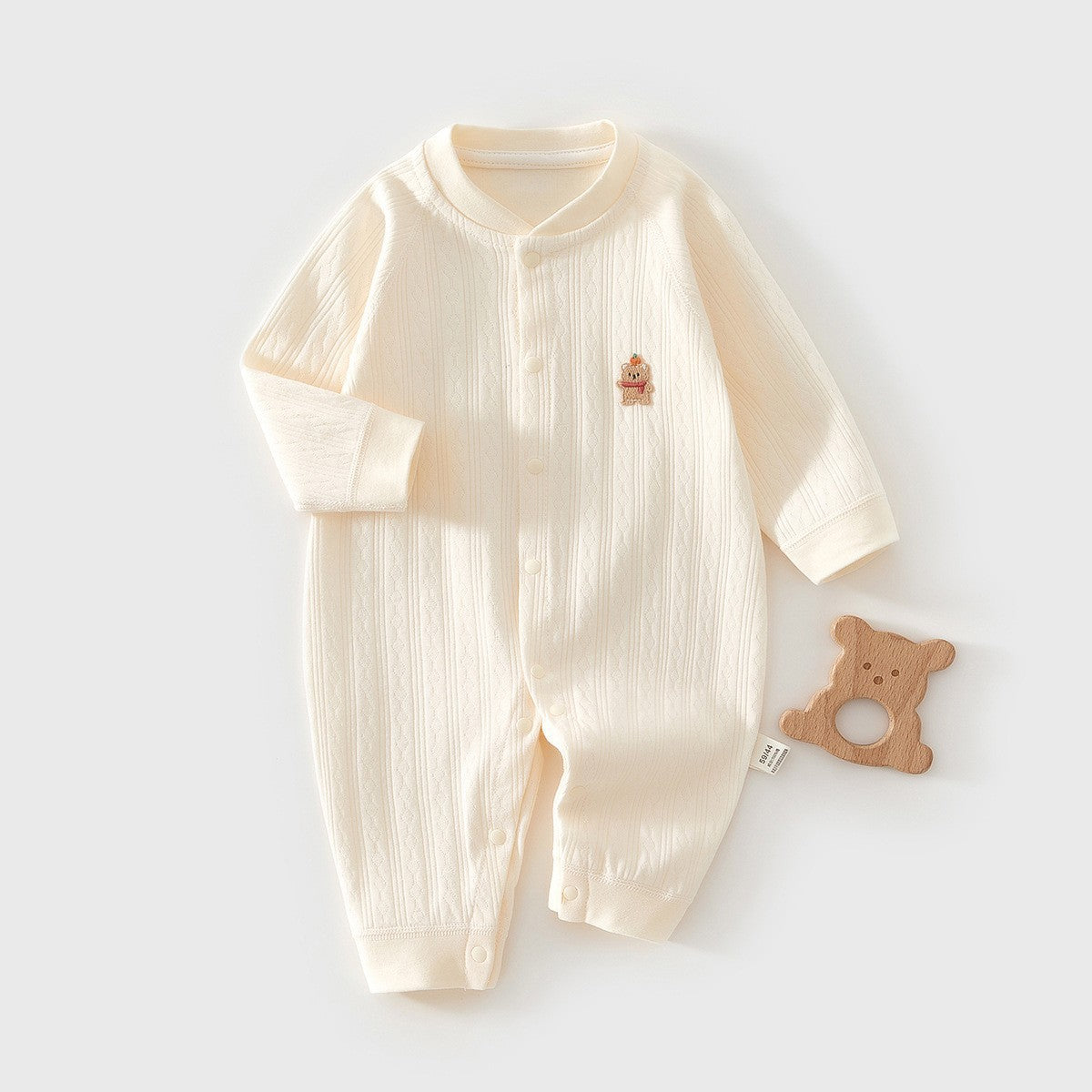 Baby cotton unlined long-sleeved pajamas