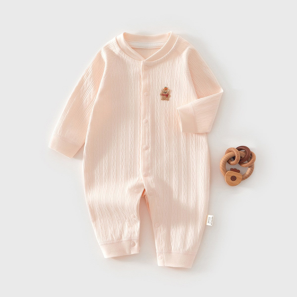 Baby cotton unlined long-sleeved pajamas