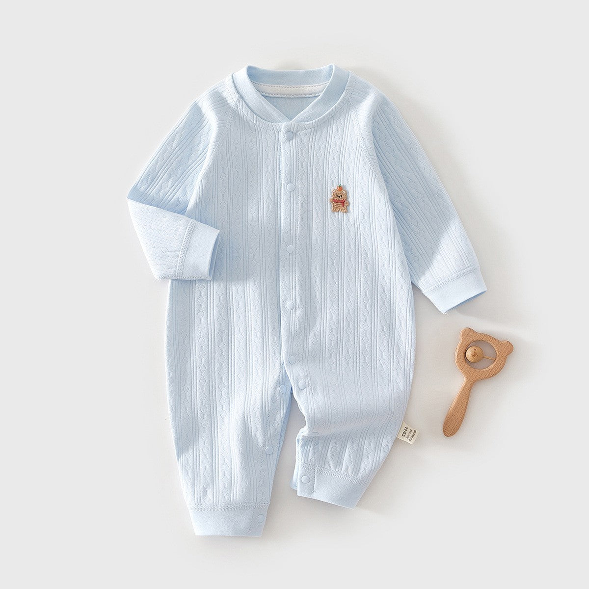 Baby cotton unlined long-sleeved pajamas