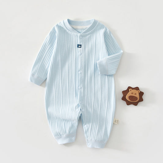 Baby cotton unlined long-sleeved pajamas