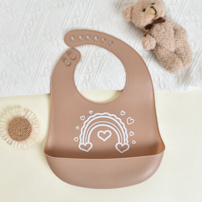 Baby eating bib waterproof silicone food supplement Rice