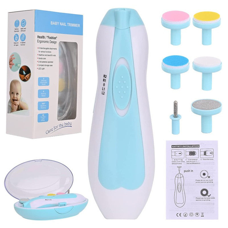 Baby Electric Nail Grinder Set with LED Light