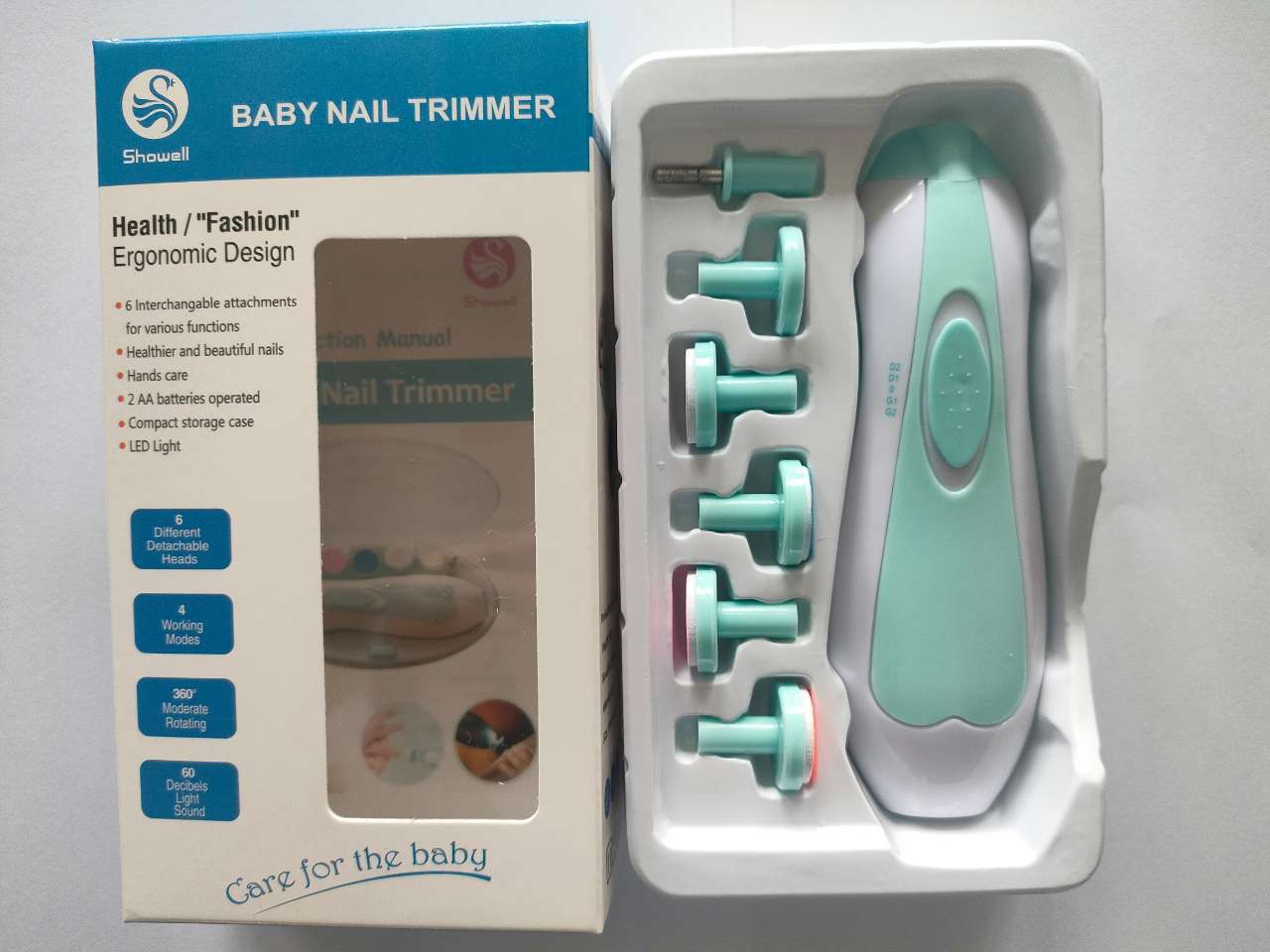 Baby Electric Nail Grinder Set with LED Light