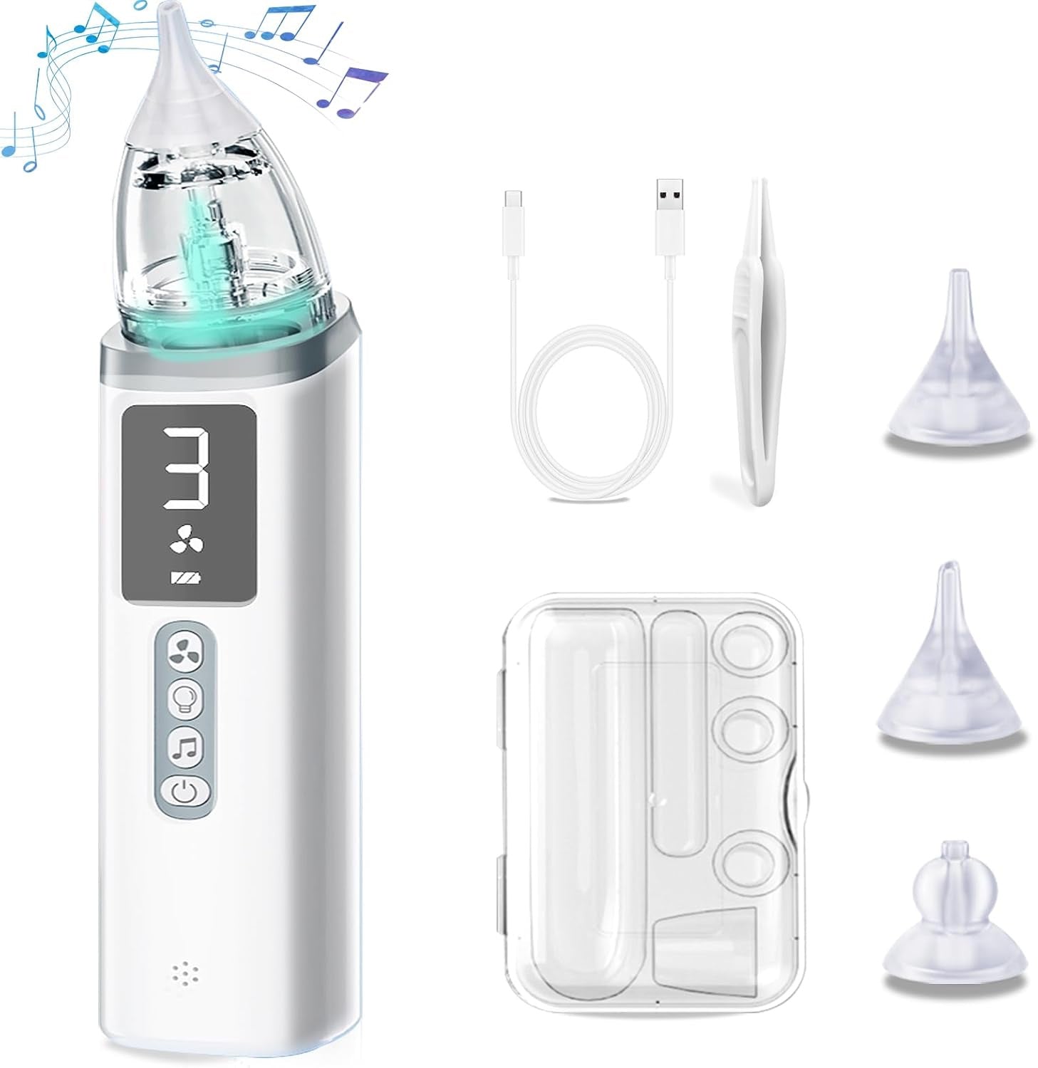 Baby Electric Nasal Aspirator for Infants and Young Children, Negative Pressure Anti-Reflux, Kidsren's Nasal Suction Device for Nasal Congestion and Nasal Congestion