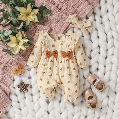 Baby Floral Romper with Hair Band