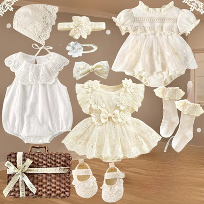 Baby Girl Lace Dress Set with Accessories