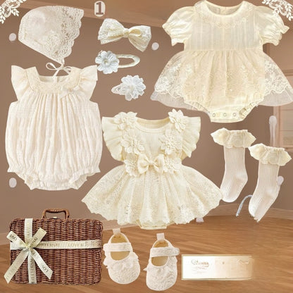 Baby Girl Lace Dress Set with Accessories