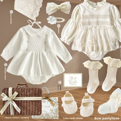 Baby Girl Lace Dress Set with Accessories