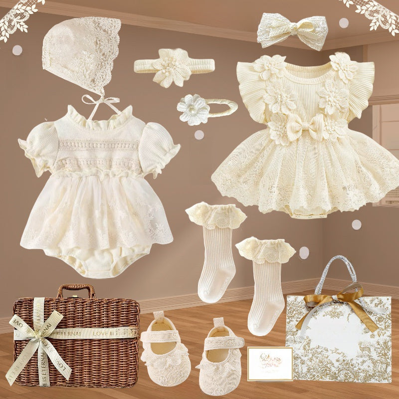Baby Girl Lace Dress Set with Accessories
